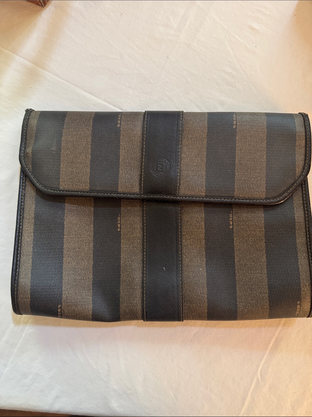 Fendi set! Clutch and wallet. Shows wear and edges have some fraying.